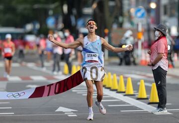 Italy's Massimo Stano won the Tokyo Olympics men's 20km race walk.