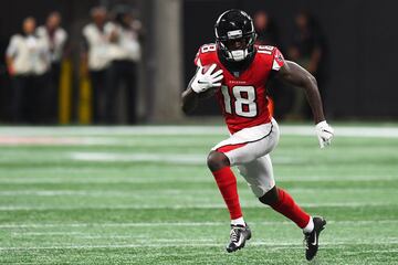 Una espectacular tarde del wide receiver novato de los Falcons que no fue suficiente (33.50)