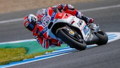 La Ducati de Dovizioso, en Jerez.