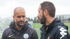 Guardiola con Pablo Machin.