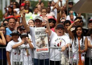 Las calles de Miami abarrotadas para ver a los Heat campeones