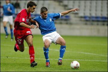 Debutó con el primer equipo el 9 de octubre de 2003 en la segunda ronda de la Copa del Rey (en la foto).