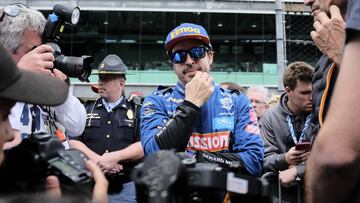 Fernando Alonso, en Indianápolis con McLaren.