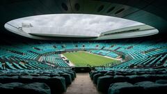 Vista panor&aacute;mica de una de las pistas principales de Wimbledon.