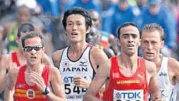 <b>AMBICIOSO. </b>Julio Rey (246) piensa en las medallas del maratón.
