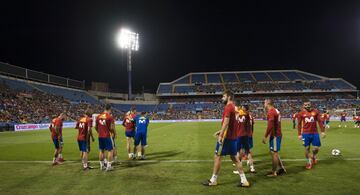 Clima de euforia en el entrenamiento de la Selección