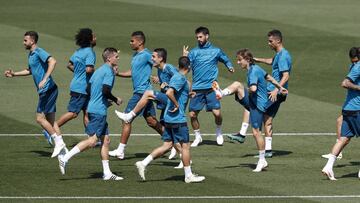 El Madrid se entrenó con todos disponibles en el Media Day