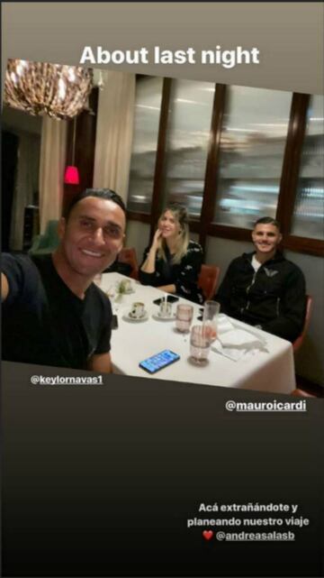 Mauro Icardi y Keylor Navas han creado una gran relación de amistad desde que llegaron al París Saint Germain y ya es común verlos compartiendo historias juntos.