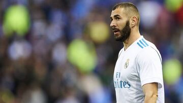 El delantero francés del Real Madrid, Karim Benzema, durante un partido.