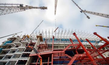 Vista de las obras en el exterior. 