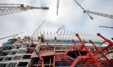Vista de las obras en el exterior. 