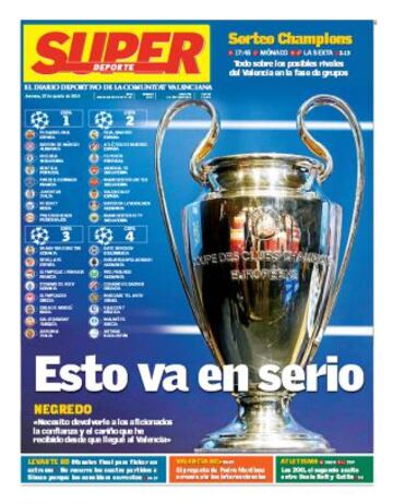 Portadas de la prensa deportiva