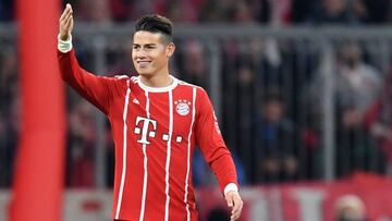 James marca y sale figura en la victoria del Bayern