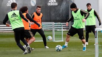 Luka Modric, en el entrenamiento del Real Madrid del martes 19 de noviembre.