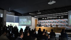 during the press conference of the Mexican Soccer Federation (FMF), at the High Performance Center (CAR), on December 17, 2019.

&lt;br&gt;&lt;br&gt;

durante la conferencia de prensa de la Federacion Mexicana de Futbol (FMF), en el Centro de Alto Rendimiento (CAR), el 17 de diciembre de 2019.