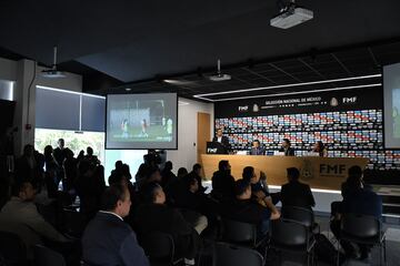 during the press conference of the Mexican Soccer Federation (FMF), at the High Performance Center (CAR), on December 17, 2019.

&lt;br&gt;&lt;br&gt;

durante la conferencia de prensa de la Federacion Mexicana de Futbol (FMF), en el Centro de Alto Rendimiento (CAR), el 17 de diciembre de 2019.