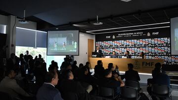 during the press conference of the Mexican Soccer Federation (FMF), at the High Performance Center (CAR), on December 17, 2019.
<br><br>
durante la conferencia de prensa de la Federacion Mexicana de Futbol (FMF), en el Centro de Alto Rendimiento (CAR), el 17 de diciembre de 2019.