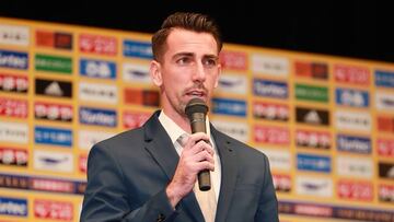 Isaac Cuenca, durante un acto en Jap&oacute;n.