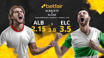 Albacete Balompié vs. Elche CF: horario, TV, estadísticas, clasificación y pronósticos