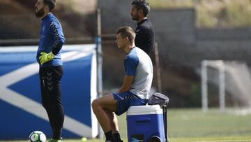 Samuele Longo en el entrenamiento.