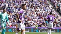 09/10/22  PARTIDO PRIMERA DIVISION
VALLADOLID - BETIS 
SERGIO LEON SE LAMENTA DURANTE EL PARTIDO ENTRE EL REAL VALLADOLID Y EL BETIS