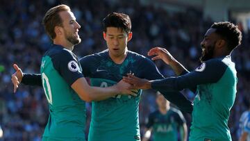 Los jugadores del Tottenham celebran un gol.