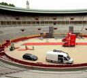La Plaza de Toros, a punto para recibir la contrarreloj