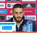 El momento de Koke en rueda de prensa tras el empate