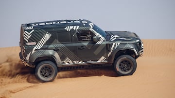 El Defender que participará en Stock durante el Dakar 2026.