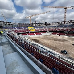 El Spotify Camp Nou, del cemento a la hierba