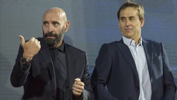 Lopetegui, junto a Monchi. 