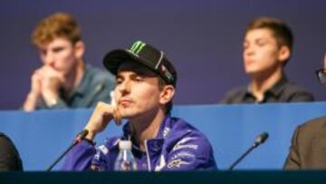 Lorenzo en la rueda de prensa previa a la gala de la FIM.