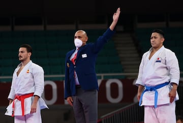 Momento en el que se da por vencedor al japonés Ryo Kiyuna. 