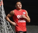 Alexis Sánchez sorprende y hace suave práctica en Pinto Durán