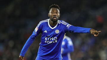 Ndidi, con el Leicester.