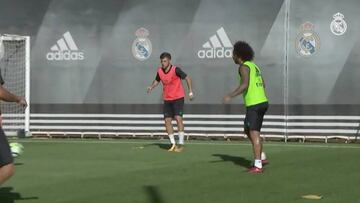 Theo, Marcelo y Benzema, las novedades del entrenamiento