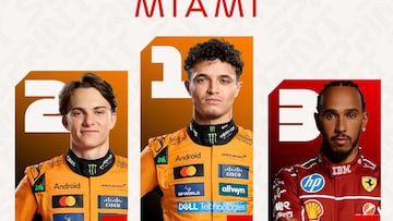 Resultados del esprint del GP de Miami de F1 que ganó Lando Norris.
