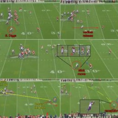 Diggs se posiciona para rookie ofensivo del año en Vikings