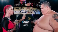 Increíble: el día que una mujer de 63 kilos peleó con un hombre que pesa 240 kilos