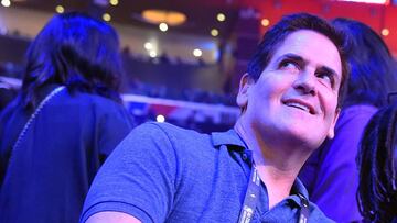 February 17, 2018; Los Angeles, CA, USA; Dallas Mavericks owner Mark Cuban in attendance during the three point contest at Staples Center. Mandatory Credit: Bob Donnan-USA TODAY Sports