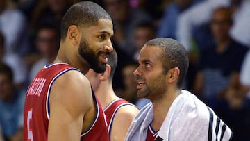 Nicolas Batum y Tony Parker.