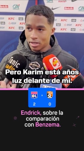 “No, estoy a años luz de Karim” expresó el joven tras volver a marcar en el encuentro de Copa de Francia.