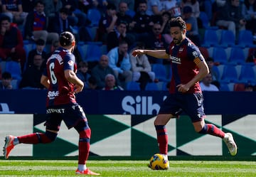 Iborra y Kochorashvili en el encuentro contra el Sporting de Gijn.