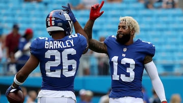 El running back y el wide receiver coincidieron en los Giants durante 2018, cuando el egresado de Penn State se encontraba en su a&ntilde;o de novato.