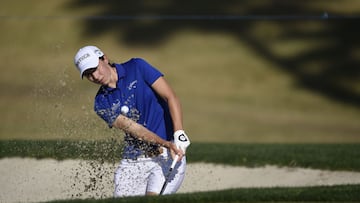 Carlota Ciganda golpea la bola durante la primera jornada del ANA Inspiration en el Mission Hills Country Club de Rancho Mirage, California.