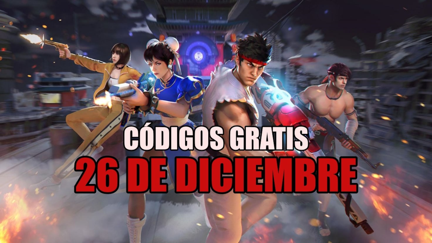 Nuevos códigos de recompensas gratis en Free Fire para Navidad 2025