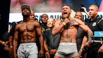 Conor McGregor noqueó a Floyd Mayweather en el último pesaje