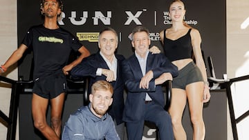 Imagen del acto de presentación de RUN X, los primeros Mundiales de Cinta de Correr, competición promovida por World Athletics y Technogym.