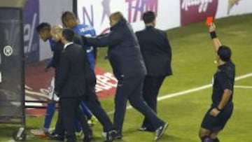 Neymar, expulsado en el partido ante Colombia.