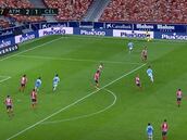 Aspas frenando al Atlético con un pase descomunal